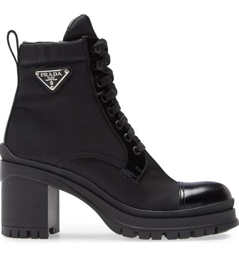 prada white boots price|Prada block heel combat boots.